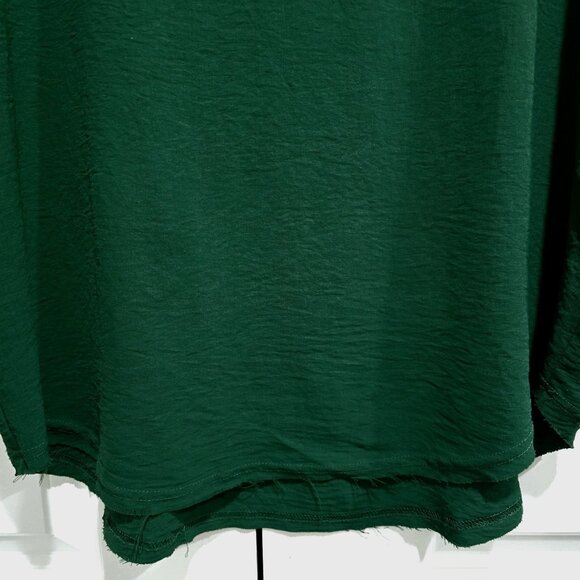 Jodifl - L Forever Famous top In Kelly Green Raw Hem - Picture 5 of 8